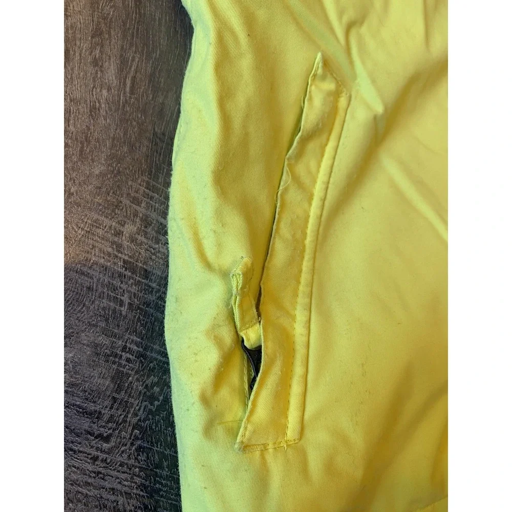 Vintage Y2K Volcom Snowboard Jacket Yellow Hooded Graphic Lining Mens XS